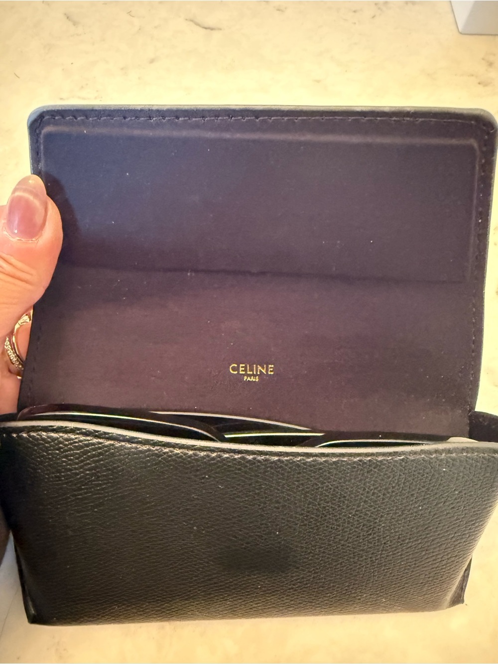 Celine Black Oversized Square Frame Sunglasses - Picture 3 of 9